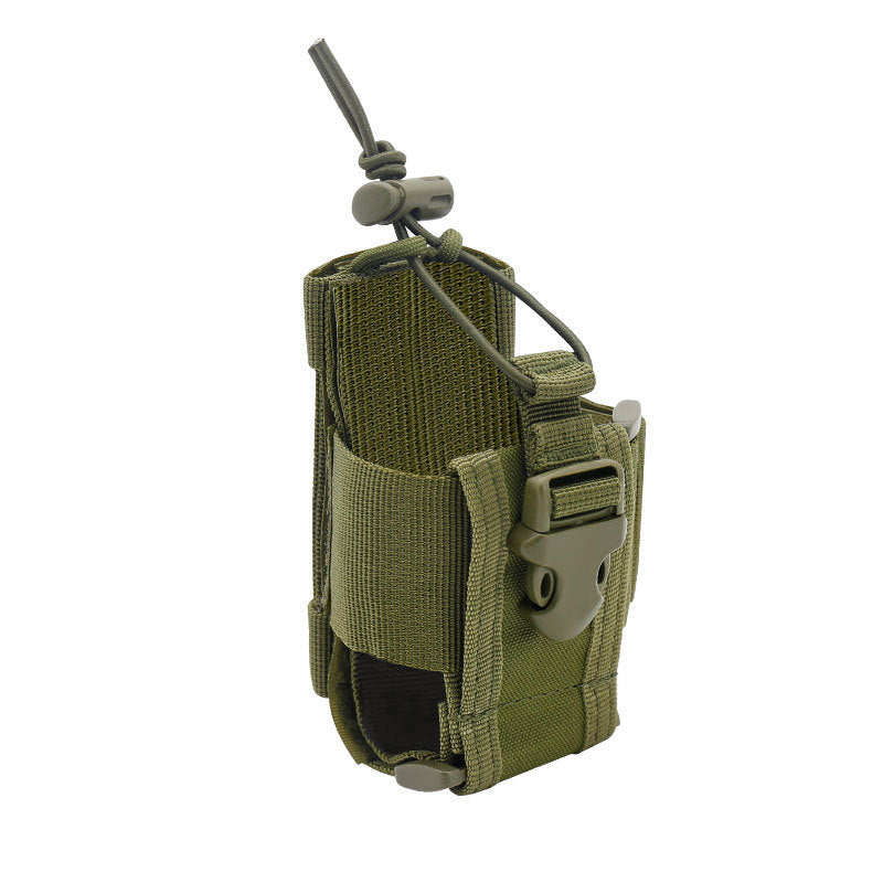 Tactical Radio Pouch with Utility Pocket - MOLLE-Compatible Waist Pack for Walkie Talkie, Hunting & Airsoft Accessories