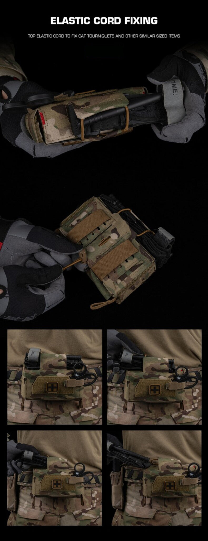 Compact Trauma Bag V3 GEN3 Style Agilit MD2 IFAK Tactical Medical First Aid Bag for Hunting Vest Plate Carrier Belt